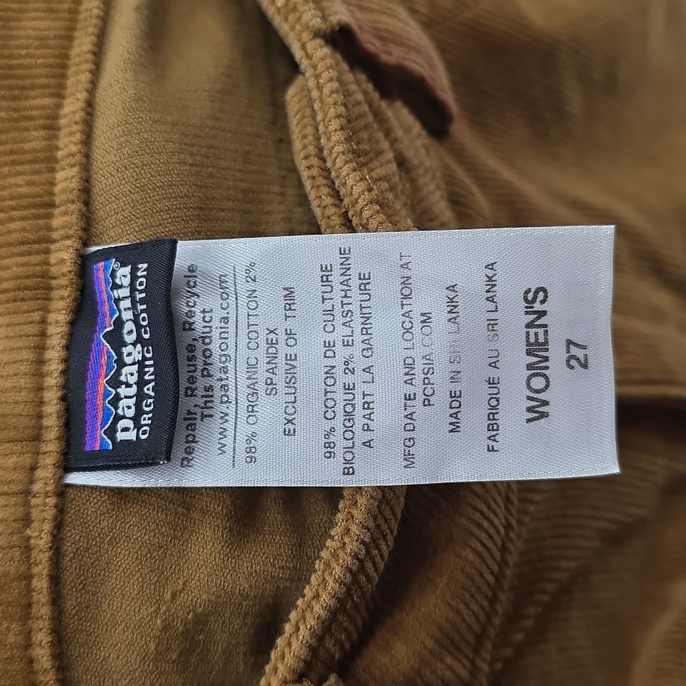 Patagonia Brown Straight Leg Corduroy Pants Size 27 - Picture 7 of 7